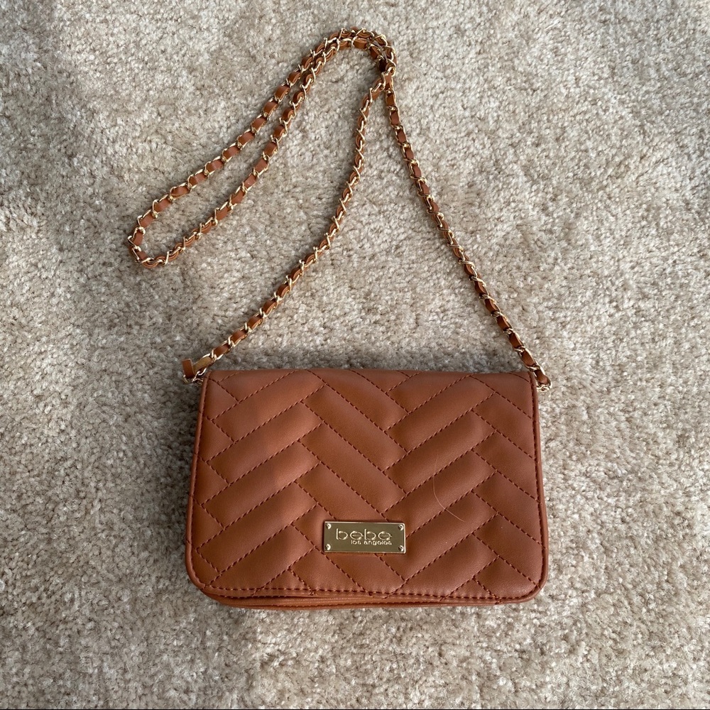 Brown bebe crossbody bag